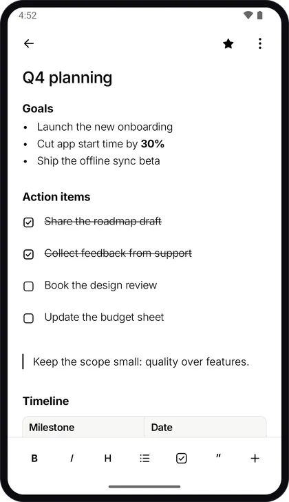 Noqui Notes — Editor
