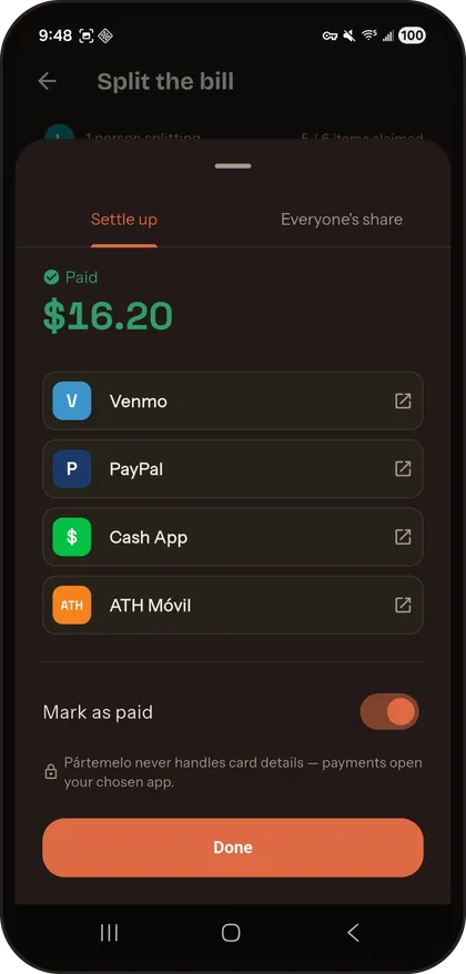 Pártemelo — Settle bills