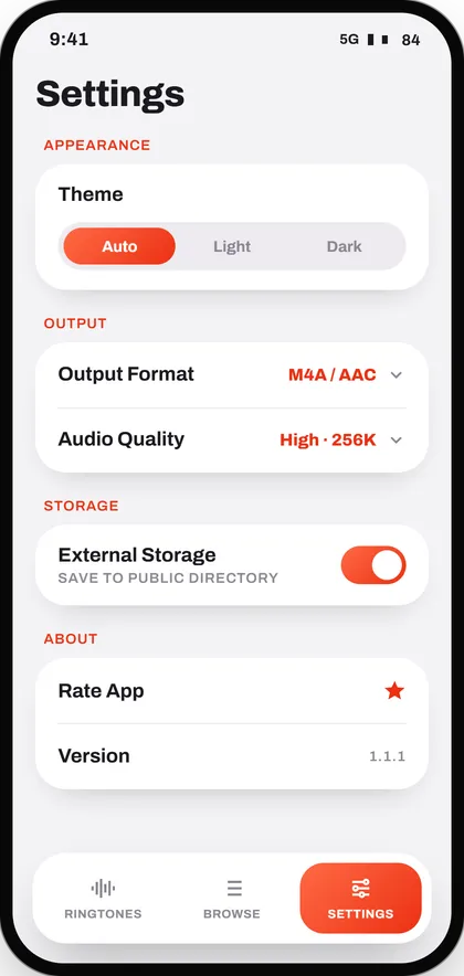 Ring Maker — Settings