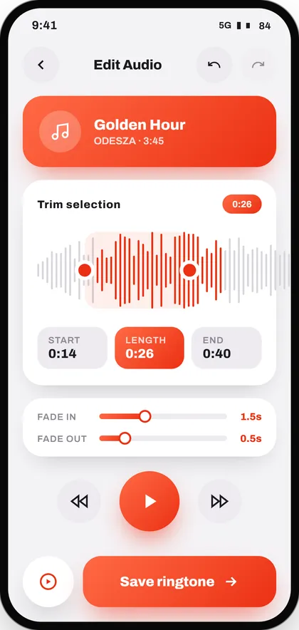 Ring Maker — Trim editor