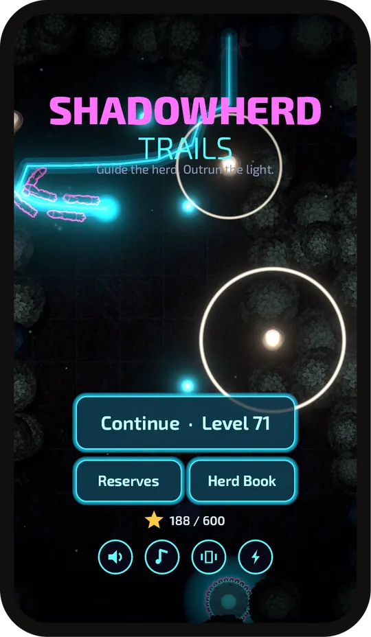 ShadowHerd Trails main screen